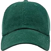 Classic 6-Panel Corduroy Cotton Baseball Unisex Cap with Adjustable Brass Buckle