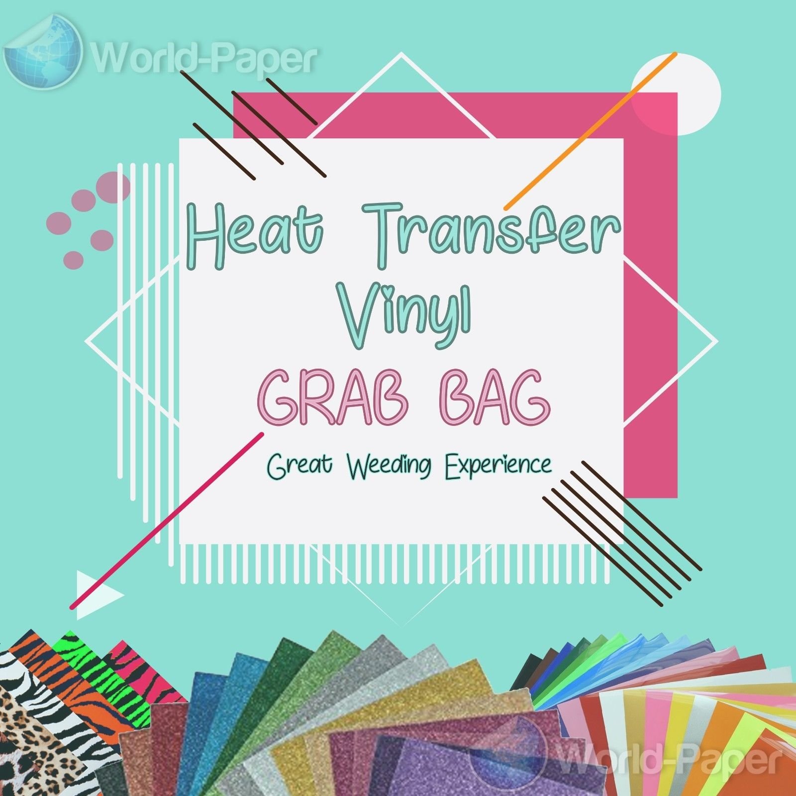 Heat Transfer Vinyl Grab Bag (Glitter) in Kuwait Whizz Adhesive