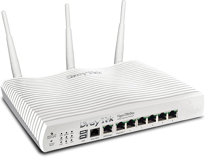 DrayTek Vigor 2860AC VDSL2 ADSL2+ Wireless Router Firewall Gigabit WiFi