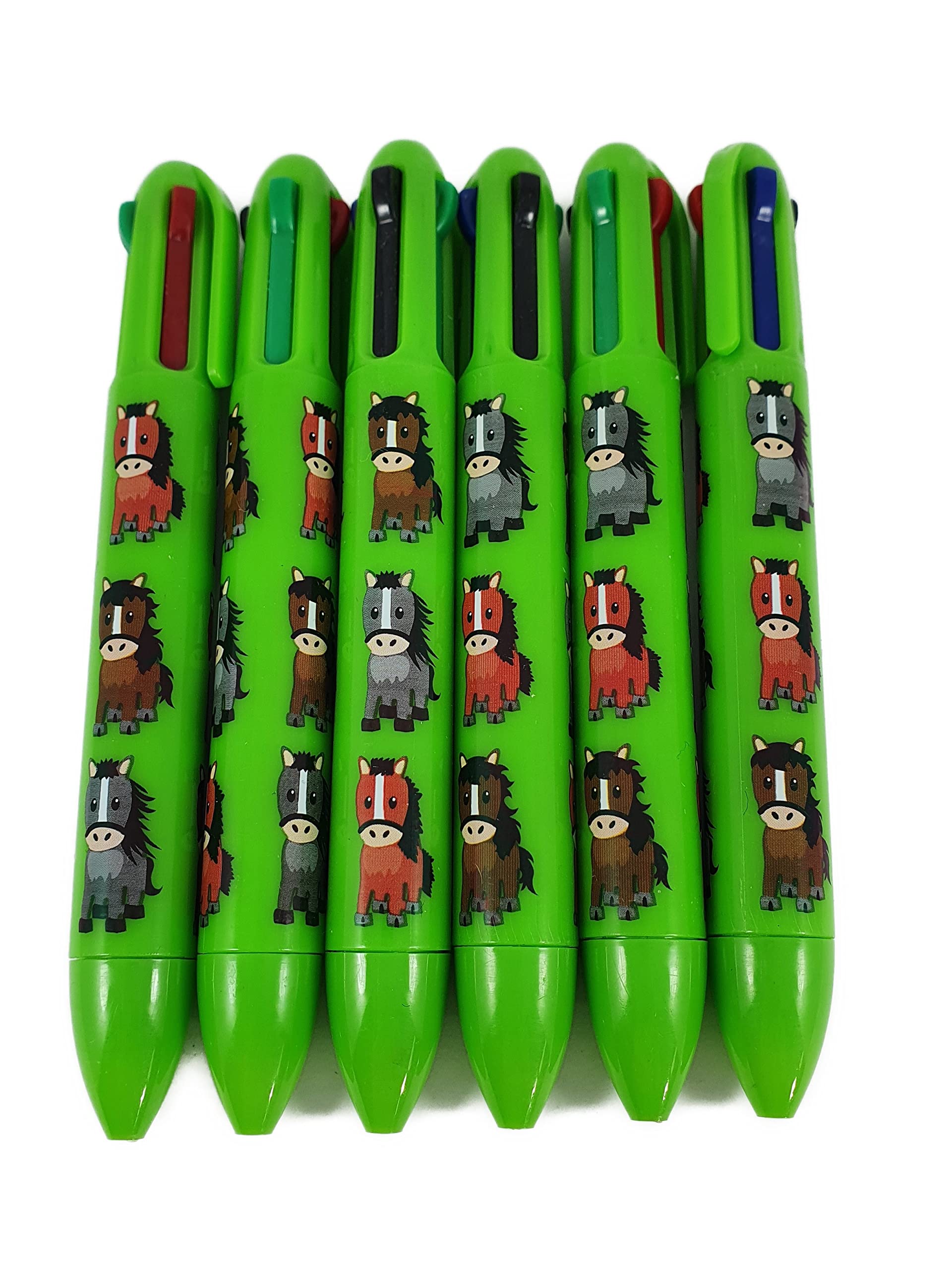 SDM 6 x Horse Pony 4 Colour Pens Party Bag Fillers