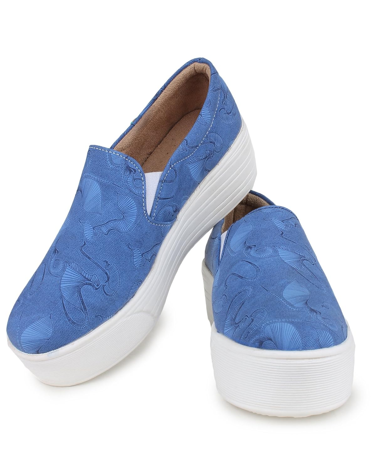 zapatoz womens fabric blue color casual shoe
