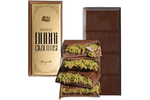 MEVLUT EFEOGLU Dubai Chocolate Bar with Pistachio, 3.5 Oz | Handmade Viral Dubai Chocolate | Crispy Shredded Knafeh with Rich Chocolate | Luxury Chocolates with Crispy Kunafa | Premium Pistachio Dubai Chocolate Bar