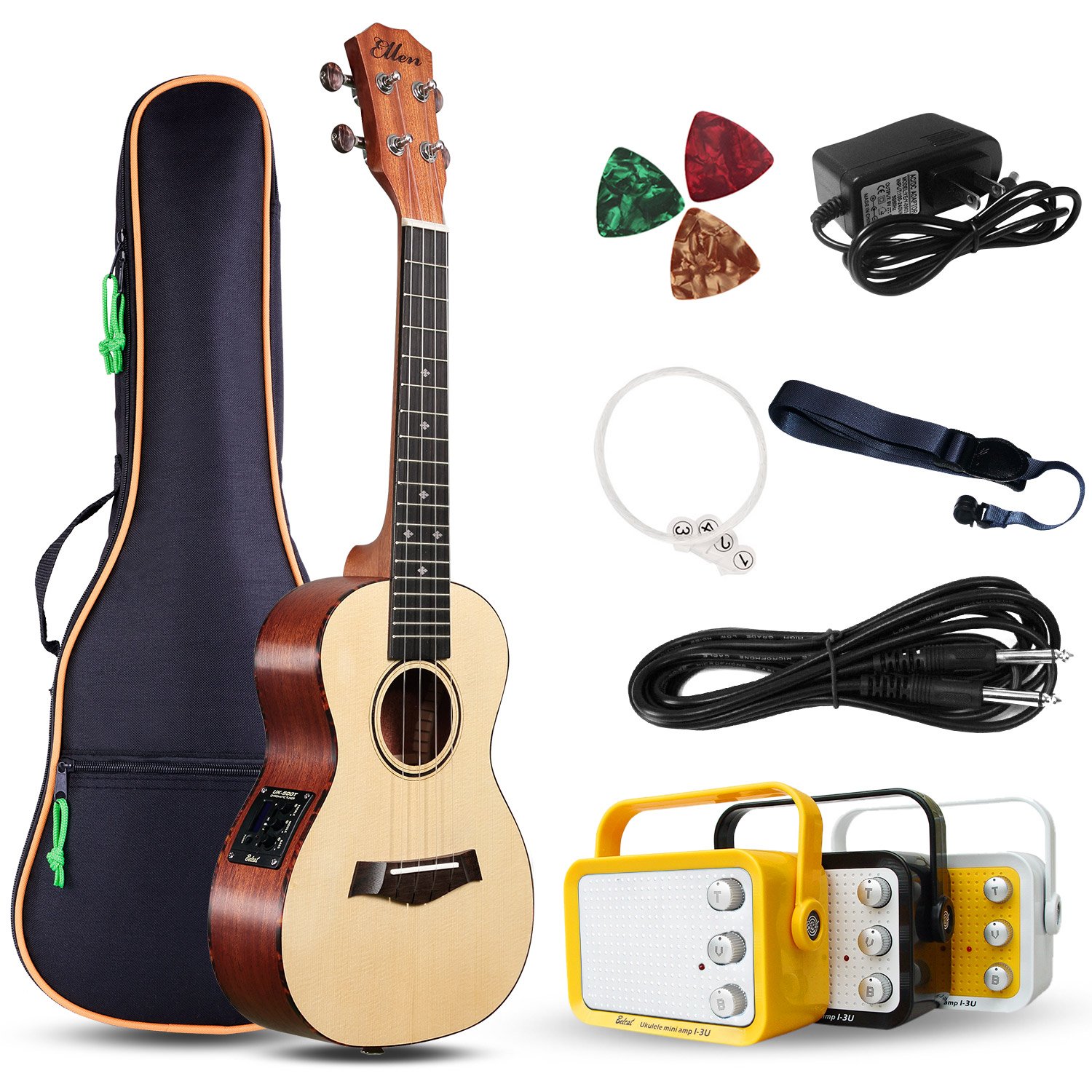 Electric Concert Ukulele With Amp 23" AcousticElectric Ukulele