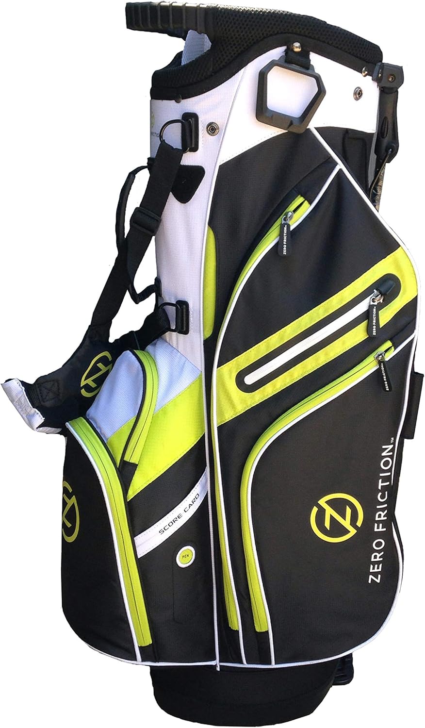 Zero Friction Unisex Golf Bag Black/White/Lime Sports & Outdoors