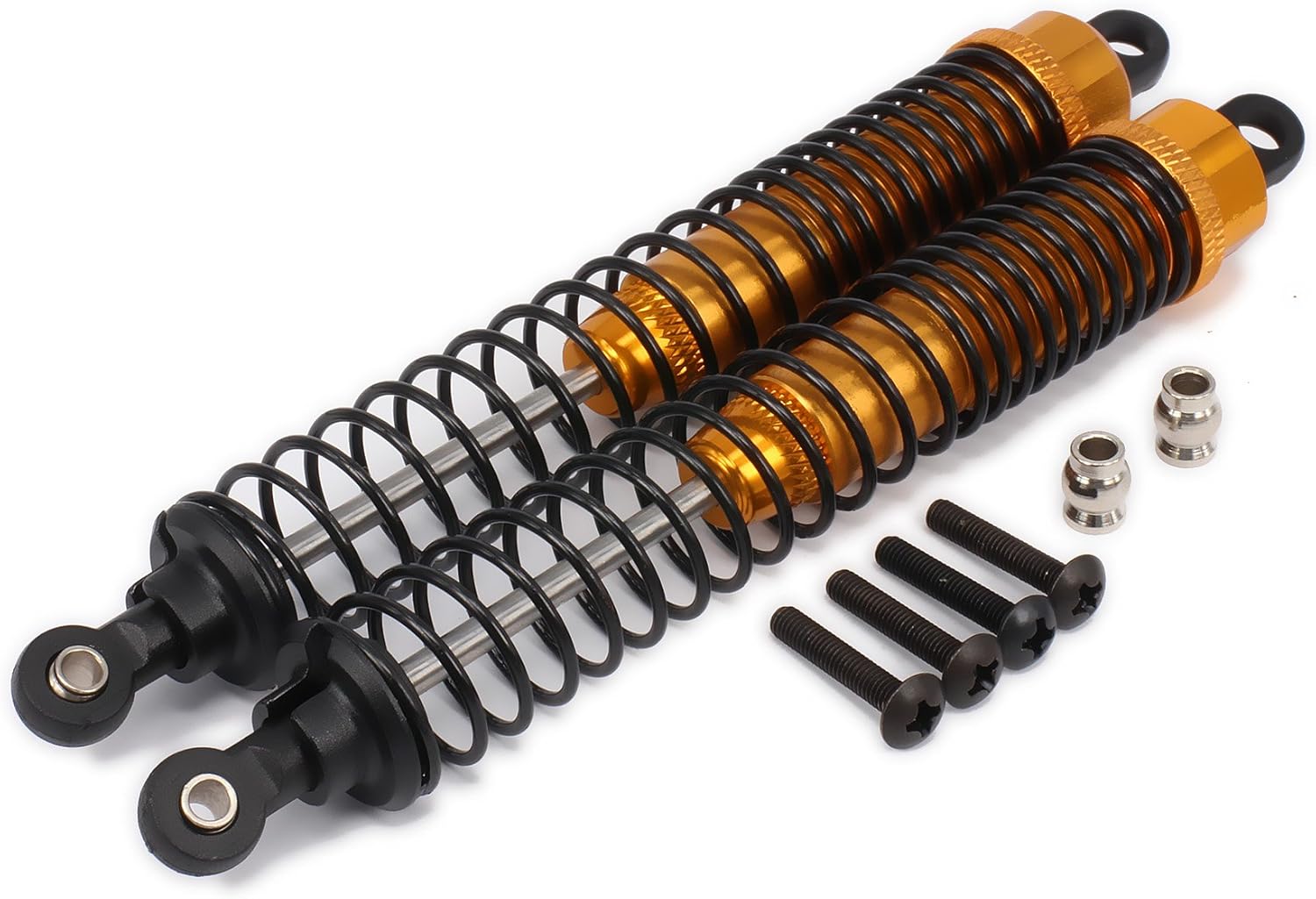 RCAWD RC Stoßdämpfer Set 4 Stück - 130mm, ölgefüllt, Für 1/10 Crawler & Trucks