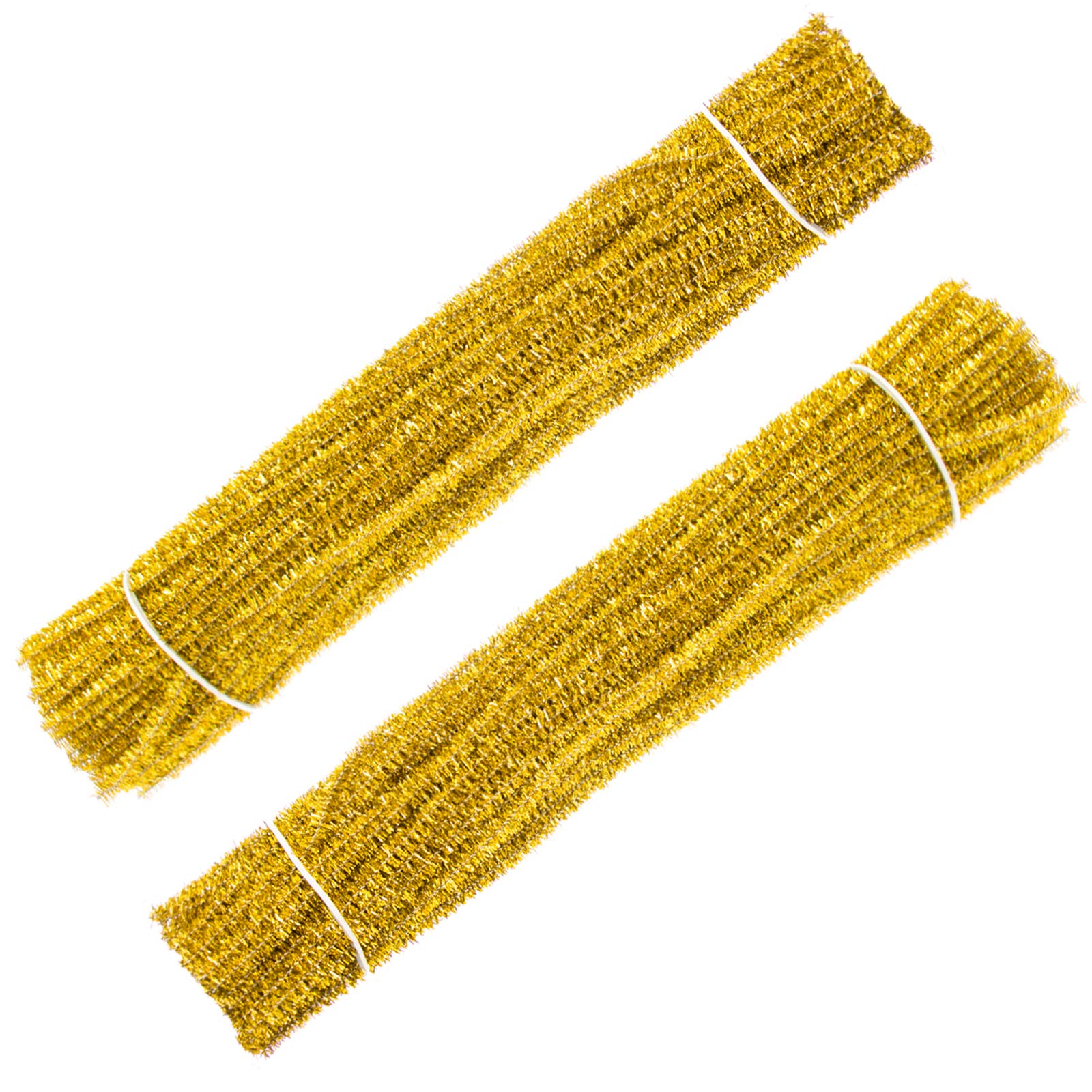 Waycreat 200 Pieces Pipe Cleaners Gold Chenille Stem for DIY Art Craft Decorations (6mm x 12 Inch)