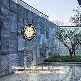 OCEST 10.5 Inch Waterproof Garden Clock with Thermometer, Silent Operation view 7