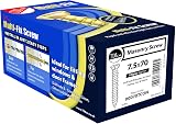 TIMCO ZYP Multi-Fix Concrete Screw 7.5 x 90 Yellow Box of 100 view 2