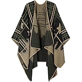 Women's Shawl Wrap Ponchos Warm Cape Cardigan Open Front Shawls for Spring Fall Winter