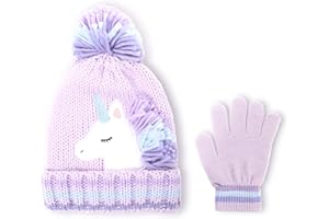 accsa Toddler Kids Girl Novelty Colorful Knit Unicorn Pony Beanie Hat Age