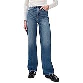 DAZE Women's City Straight High Rise Straight Jeans