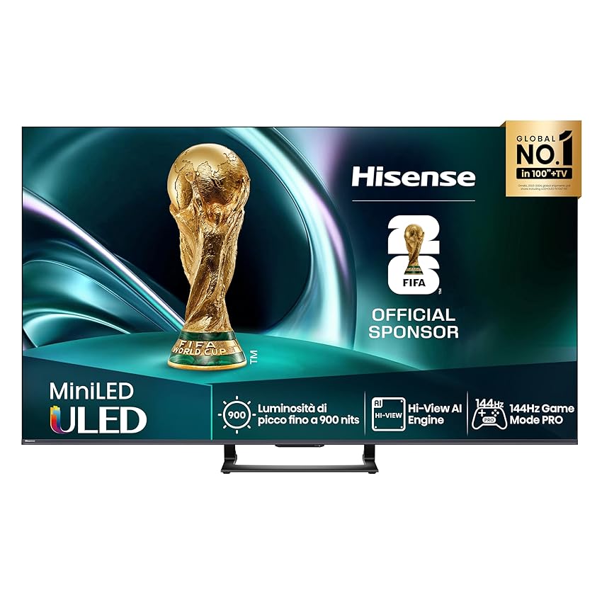 Hisense TV 55" Mini-LED 144Hz 4K 2025 55U72Q, Smart TV VIDAA U8