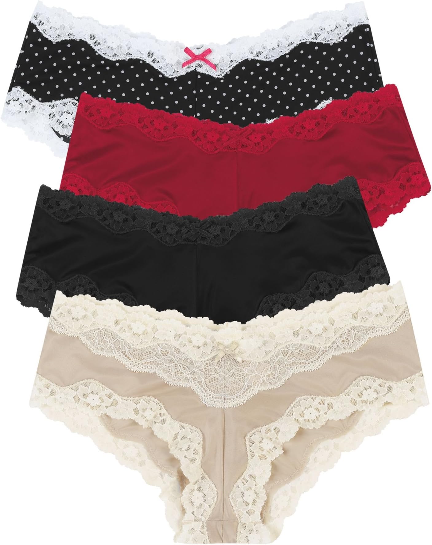Maidenform Womens Cheeky Micro 4-Pack Hipsters