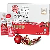 Korean Beauty Baekje Geumsan Women's Pomegranate Collagen Jelly Stick 5.1oz / 30 Count (5 Pack)