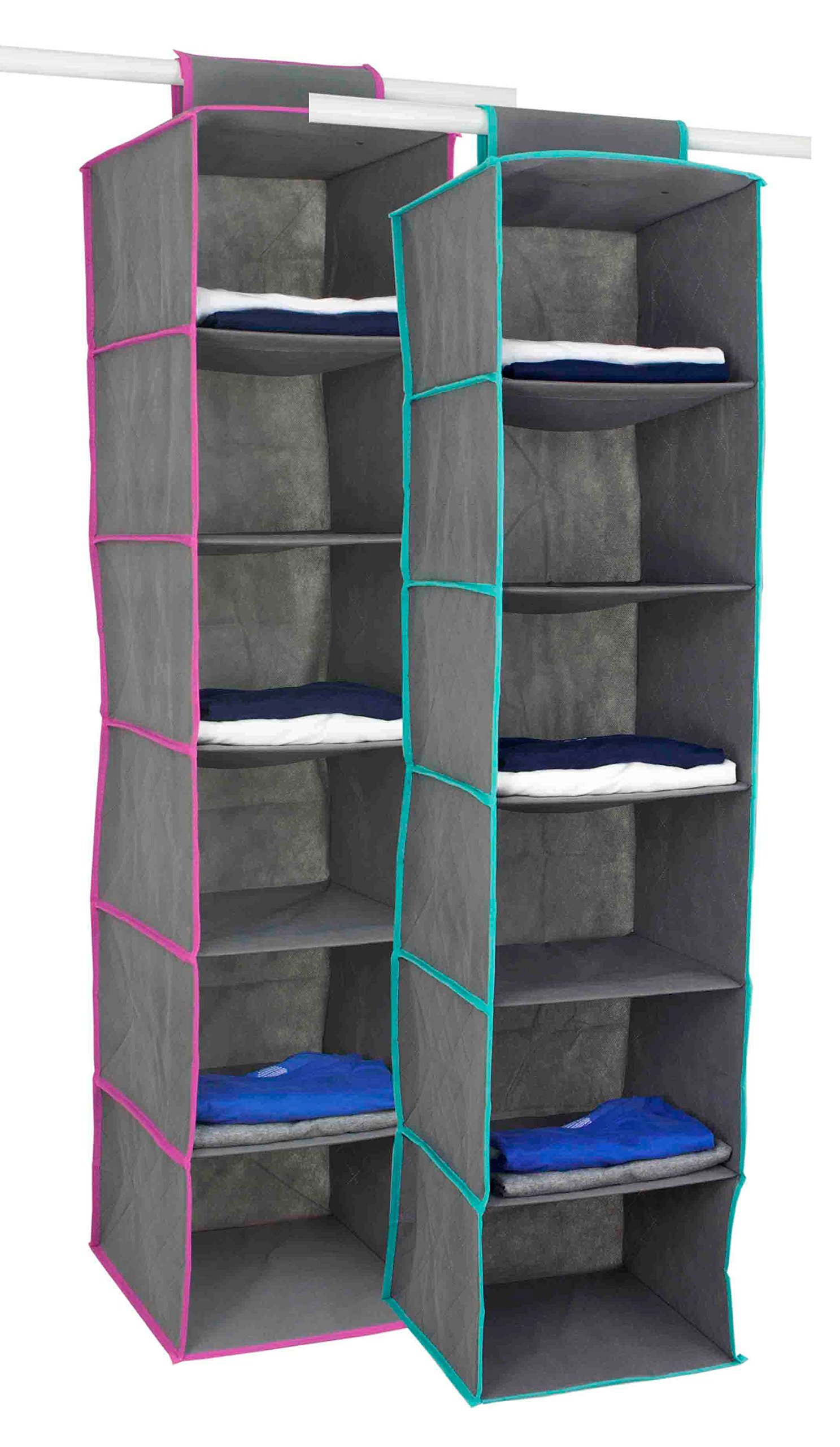 Home Basic SB49211 Closet Organizer 6 Shelf Quilt