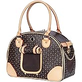 Adriene's Choice Luxury Pet Carrier, Puppy Small Dog Carrier, Cat Carrier Bag, Waterproof Premium PU Leather Carrying Handbag