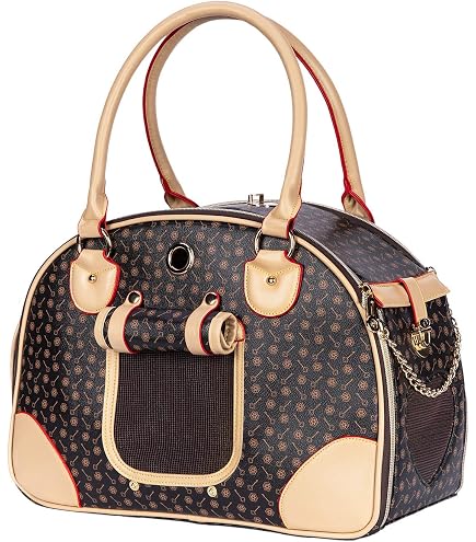 Cat Dog Pet Carrier Bag Shoulder Bag Foldable Breathable Mesh Handbag Portable Pet Travel Transport Carrier Box Airline Approved Soft-Sided Carrier For Cat Dog Rabbit Puppy Teddy (Blue, S:34x24x24CM