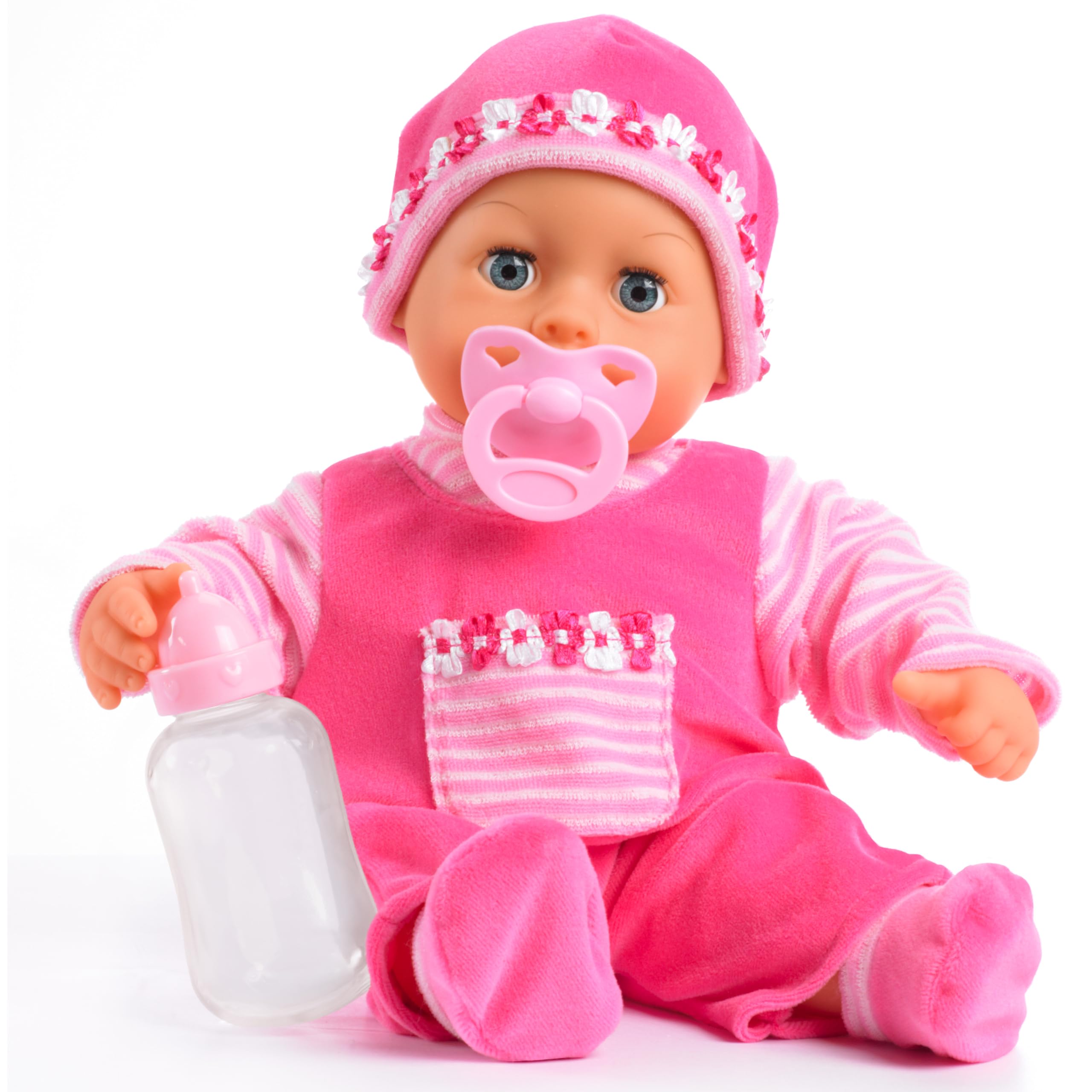 Bayer Design 15inch First Words Baby Doll (Pink)