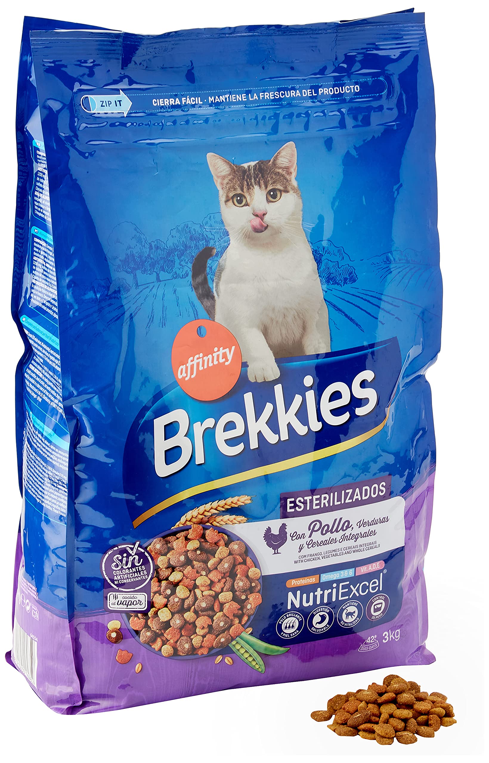Brekkies Sterilized Cat Food with Chicken and Vegetables - 3000 g