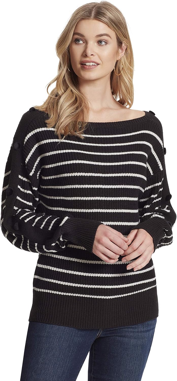 Jessica Simpson Women's Adley Elegant Boat Neck Sweater at  Women’s Clothing store