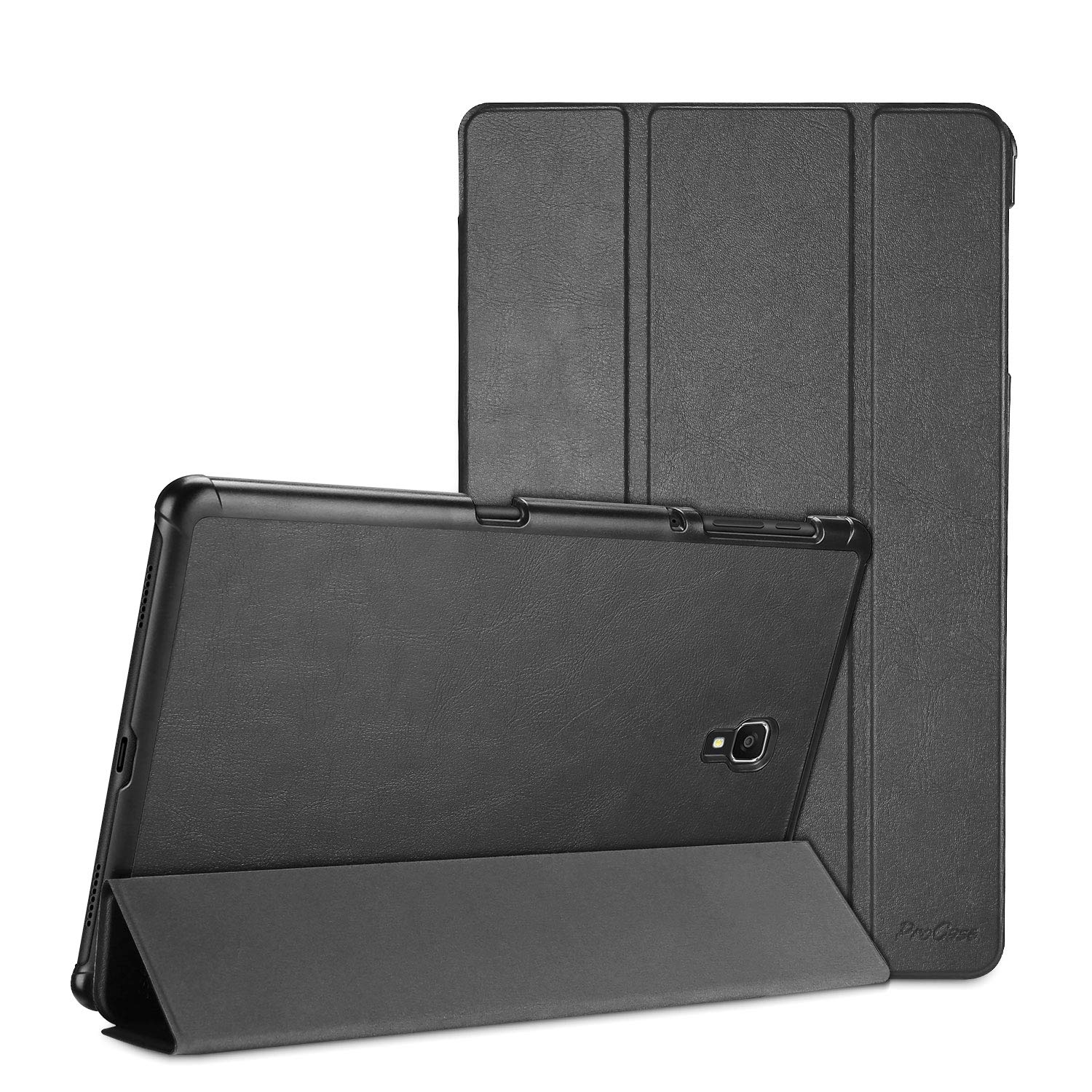 ProCase Cover for Galaxy Tab A 10.5 Case (SM-T590 / T595 / T597), Slim Light Smart Cover Stand Hard Shell Support Auto Sleep Wake for Galaxy Tab A 10.5 Inch 2018 -Black