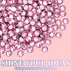 25000Pcs Resin Rhinestones for Crafting, Dark Pink