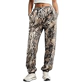 MSBESYOR Casual Camo Sweatpants for Women Baggy Fleece Y2K Camouflage High Waisted Joggers Pants with Pockets Streetwear