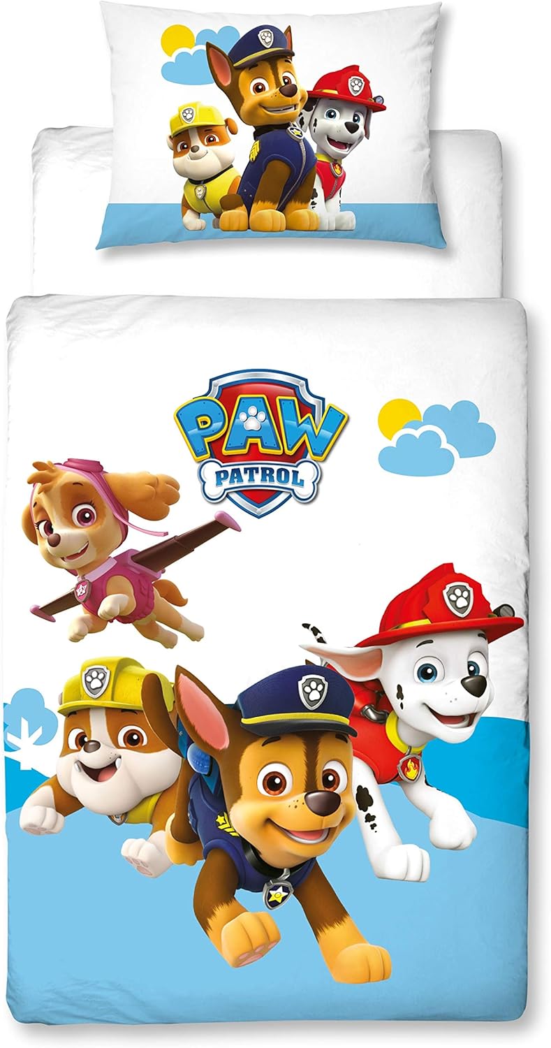 Character World Paw Patrol Kleinkind Bettwasche Set Wende Motiv Bett Bezug 100 X 135 Cm Kopfkissen Bezug 40 X 60 Cm 100 Baumwolle Cloud Amazon De Kuche Haushalt
