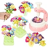 Fabric Flower Bouquets Toys, DIY Craft Kits Toys for Kids - Flowers Market Toy, Build Your Flower Bouquet, Arts & Crafts for 4 5 6 7 8 Year Toddler Girl, Educational Activity Preschool B-Day Gifts