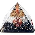 Shungite and Selenite Orgone Energy Generator Pyramid for Protection – Authentic Orgonite for Positive Energy – Crystal Orgone Energy Pyramid – Orgonite Meditation Stones