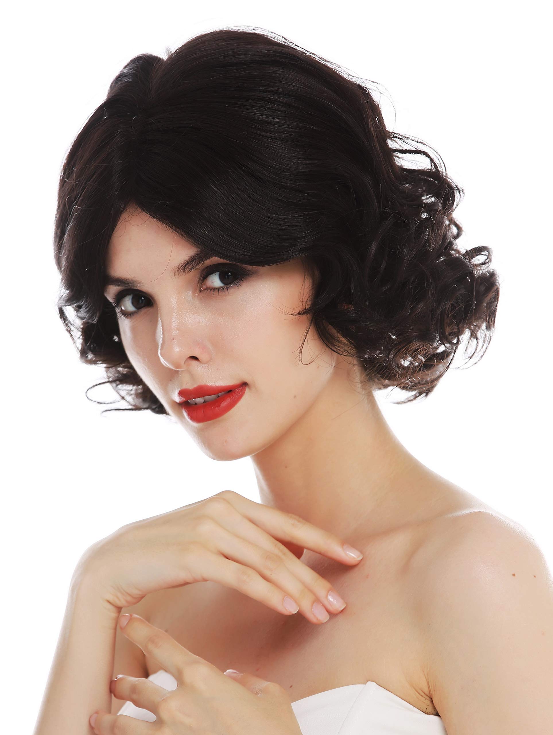WIG ME UP - TYM-113-MT-4 wig women's wig monofilament short parting sleek curled tips dark brown