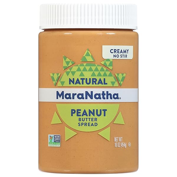 MARANATHA NATURAL CREAMY PEANUT BUTTER SPREAD, NO STIR, 16 OUNCE JAR