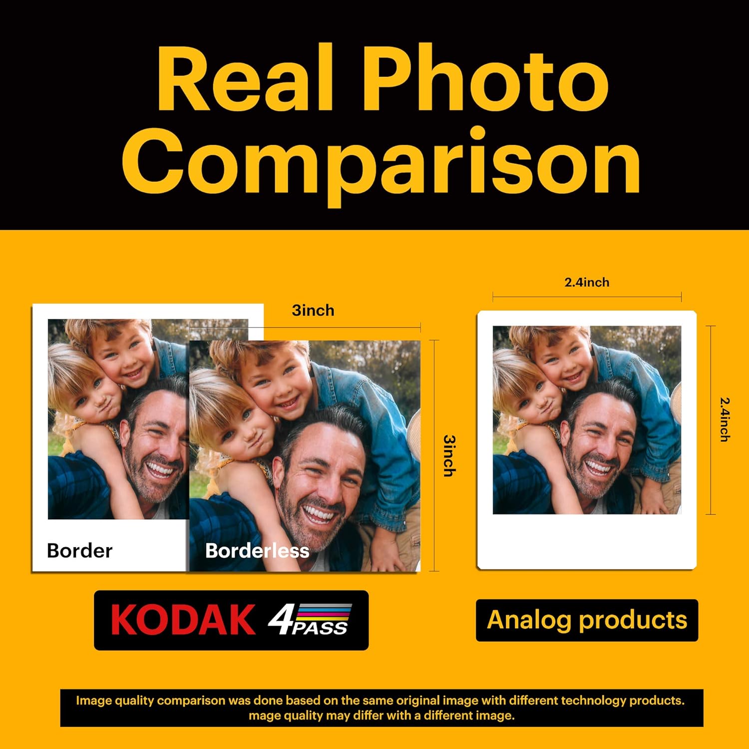 Kodak Mini 3 Retro Portable Photo Printer, Compatible with iOS, Android & Bluetooth Devices, Real Photo: (3”x3”), 4Pass Technology & Laminating Process, Print Photos - White: Office Products