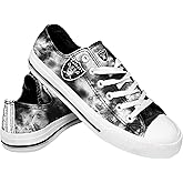 FOCO Las Vegas Raiders NFL Womens Low Top Tie Dye Canvas Shoes - 8