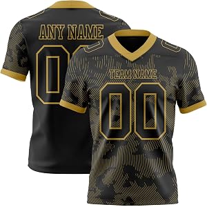Custom Football Jersey Two Tone Personalized Stitched Printed Practice Stripe Flag Football Shirt Uniform for Men Women Youth