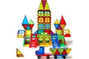 MAGBLOCK 120 PCS Magnetic Blocks, Magnetic Tiles Building Blocks for Kids Toys Magnet Toys Set 3D Building Blocks for Toddler Boys and Girls