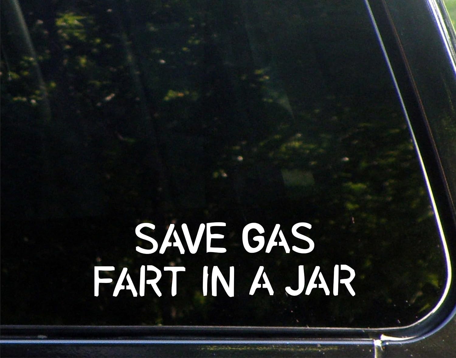 Save Gas Fart in A Jar 8" x 2" Vinyl Die Cut Decal/Bumper Sticker for Windows
