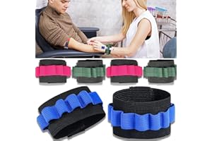 ELLENTAE 6 Pack Phlebotomy Tube Holder Wristband Blood Draw Tube Bracelet Strap Blood Draw Kit Phlebotomy