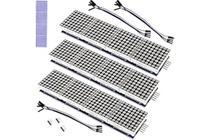 ALMOCN 3Pcs MAX7219 Dot led Matrix MCU 8x32 Control LED Display Module Drive for Arduino (Blue)