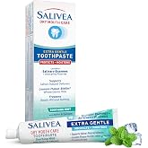 SALIVEA Dry Mouth Toothpaste Anticavity Fluoride Mint 4.3 oz Pack of 1 | Anticavity fluoride with xylitol and calcium, SLS free low foaming gentle formula for daily oral defense and fresh breath