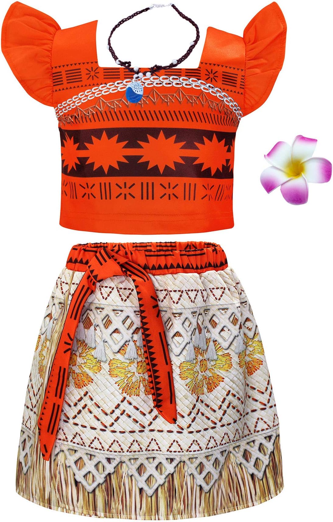 AmzBarley Costume Fancy Dress up Outfit for Girls Kids Halloween Birthday Holiday Cosplay Clothing Set Childs Sleeveless Clothes