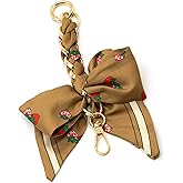 Yeeyeow Silk Bowknot Keychain for Woman,Bag Extension Chain Accessories for Bowknot Bag Strap