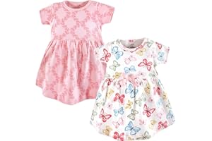 Touched by Nature Girls' One Size Organic Cotton Short Long-Sleeve Dresses