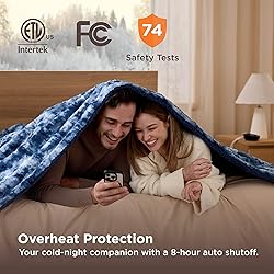 Bedsure Faux Fur Electric Blanket Queen Size, Dual