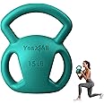 Yes4All Kettlebell 10&15lb Weight with Wide Multigrip Handle for Dumbbell Weights Exercises, Full Body Workout Equipment