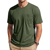 MAGNIVIT Men's Pocket T-Shirt Short Sleeve Cotton Casual Tee | Soft, midweight combed cotton, pill-resistant jersey fabric. Ideal for work or everyday wear