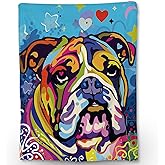 Ti Caldi Vibrant Bulldog Blanket - Soft, Lightweight, Cozy, Flannel Throw Blankets - Ideal for Couch, Bed, Travel - Colorful, Fuzzy Home Decor for Indoor and Outdoor Use 60"x50"