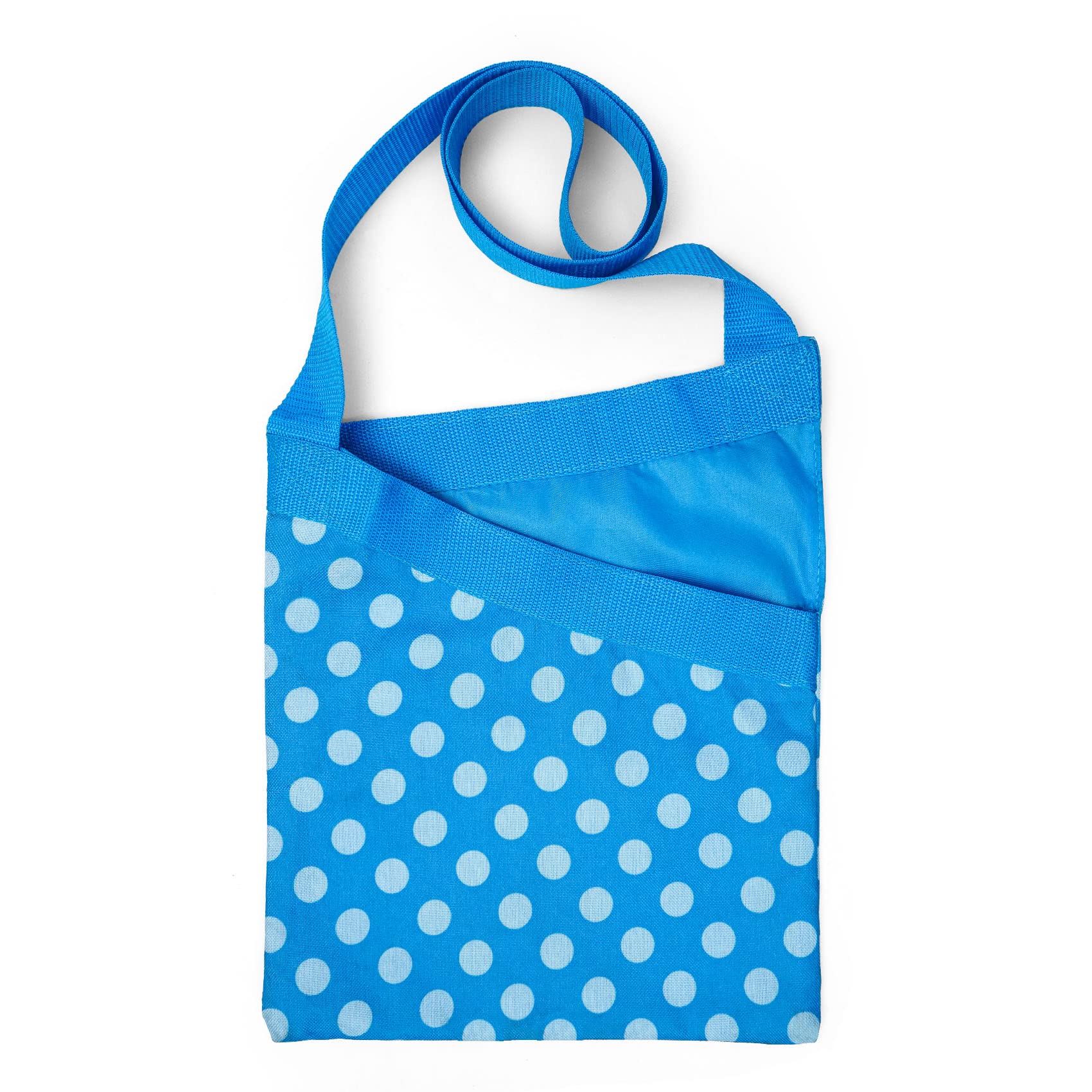 Flatro Clothes Peg Bag Waterproof Peg Bags for Washing Line with Shoulder Strap Strong Cloth Polka Dot Design | Holds 60 Pegs (Polkadot)