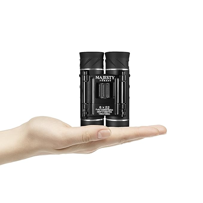 Majesty Forest 8x22 Mini-Fernglas - Robust, kompakt und leicht - Kleines Fernglas zum Wandern, Vogelbeobachtung und Freizeit 