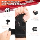 CURECARE Lightweight Carpal Tunnel Wrist Splint Right Hand Black L/XL view 2
